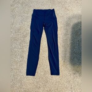 Navy blue Lululemon leggings size 4 mid rise